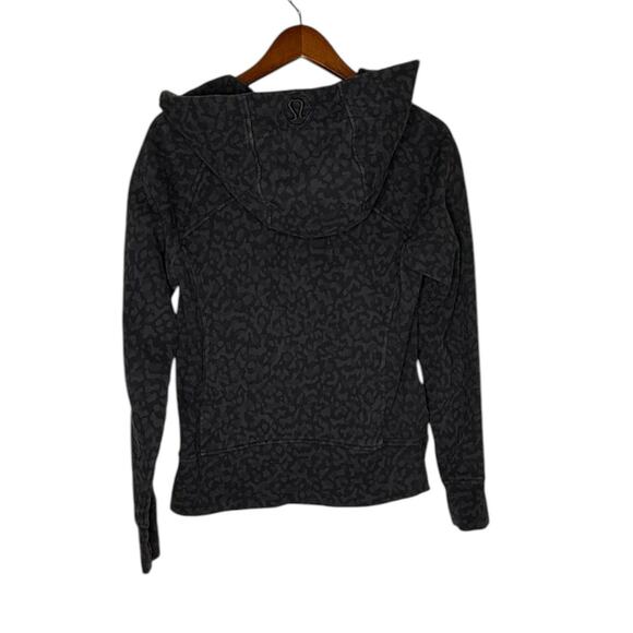 Lululemon Scuba Full Zip Hoodie Cotton Fleece  Camo Deep Coal size 8 - Picture 7 of 11